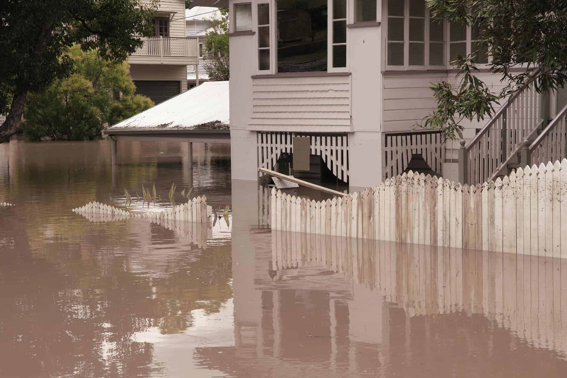 A neighborhood that needs water damage restoration services in West Palm Beach, Florida